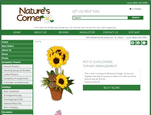 Tablet Screenshot of naturescornerflorist.net